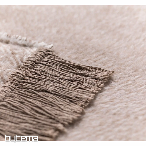 Manta VIENA ECRU con flecos