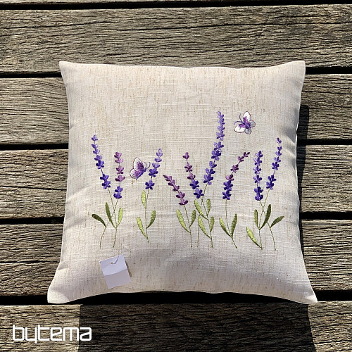 Funda de almohada bordada LAVANDA