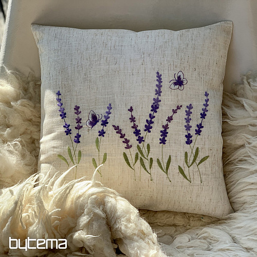 Funda de almohada bordada LAVANDA