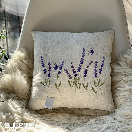 Funda de almohada bordada LAVANDA