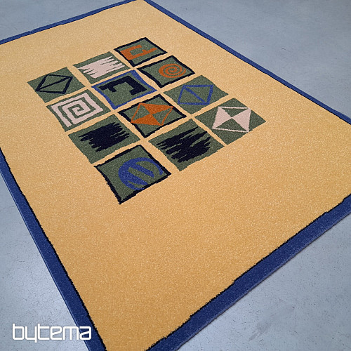 Alfombra moderna con piezas geométricas