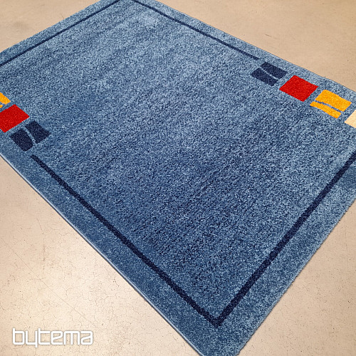 Alfombra moderna de pieza azul