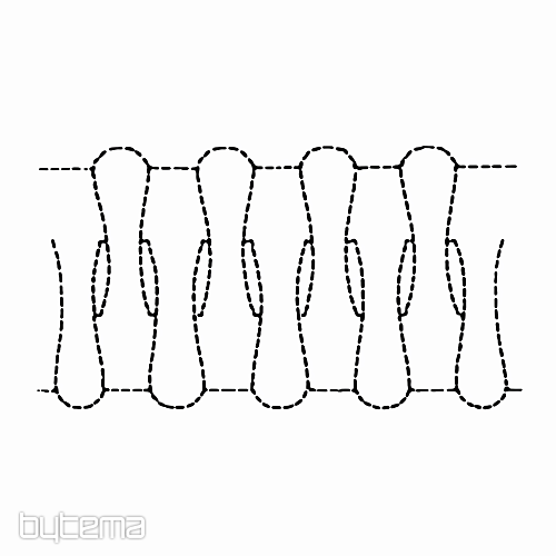 Cinta fruncida para cortina ZIGZAG de 5 cm, 1:2
