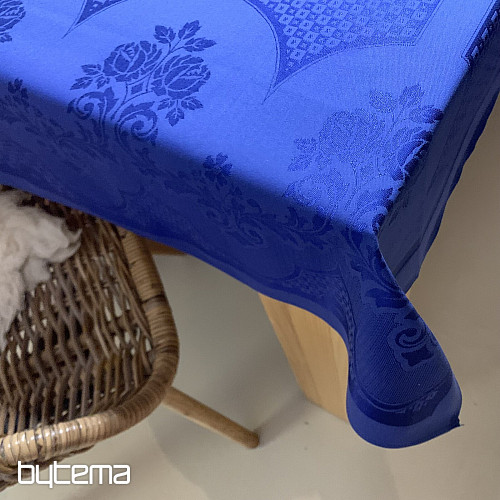 Mantel DAMASCO azul oscuro 130 x 230
