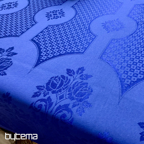 Mantel DAMASCO azul oscuro 130 x 230