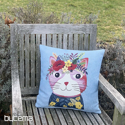 Funda de almohada tapiz GATO AZUL
