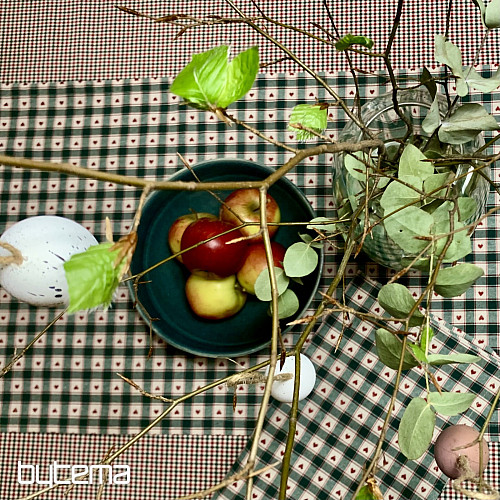 Mantel y pañuelo MAXI CORET verde