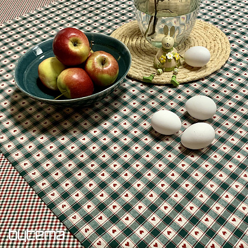 Mantel y pañuelo MAXI CORET verde