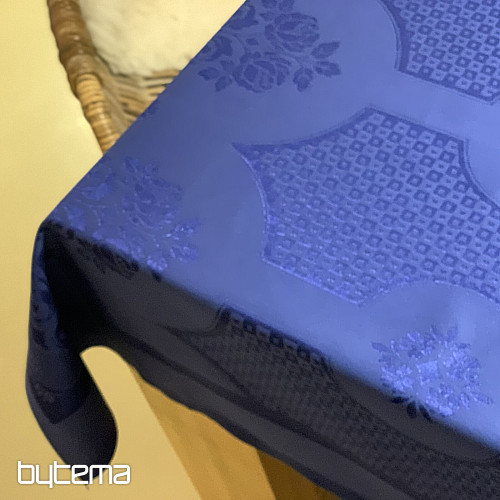 Mantel DAMASCO azul oscuro 140 x 220