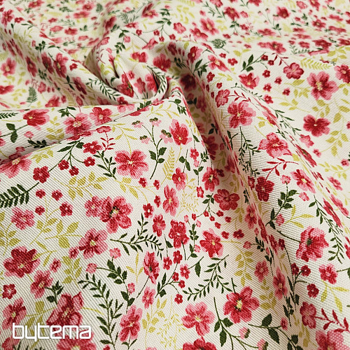 Tejido decorativo CIRI rojo