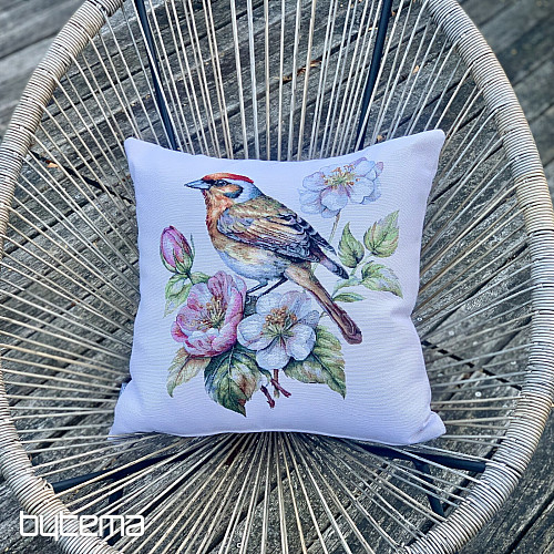 Funda de almohada tapiz JILGUERO EN EL MANZANO