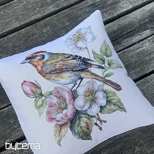Funda de almohada tapiz JILGUERO EN EL MANZANO