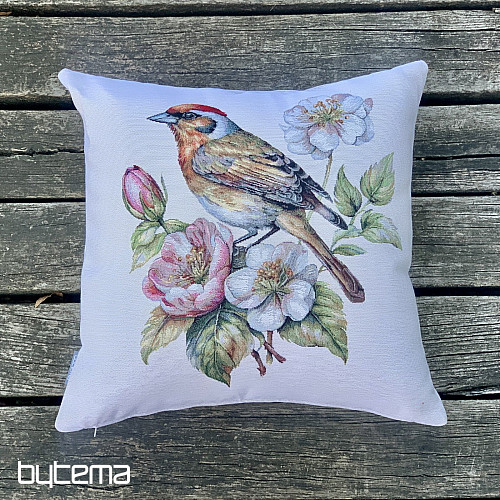 Funda de almohada tapiz JILGUERO EN EL MANZANO