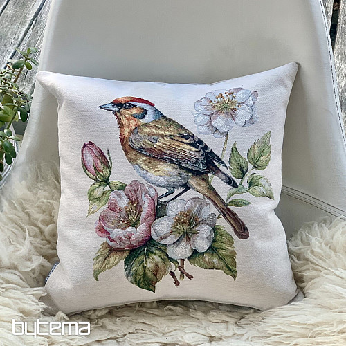 Funda de almohada tapiz JILGUERO EN EL MANZANO