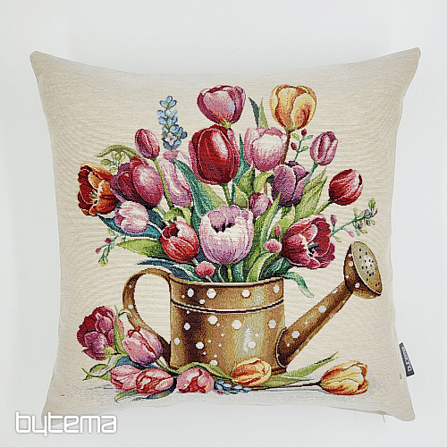 Funda de almohada tapiz REGADERA LLENA DE TULIPANES
