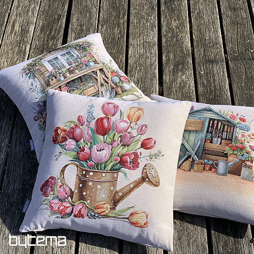 Funda de almohada tapiz REGADERA LLENA DE TULIPANES