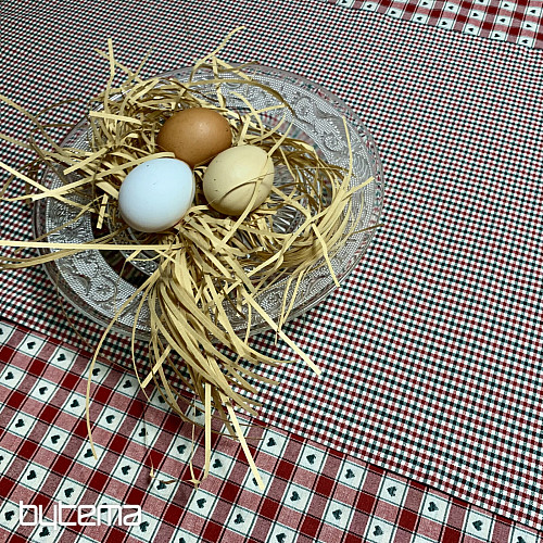 Mantel y pañuelo MAXI CORET rojo