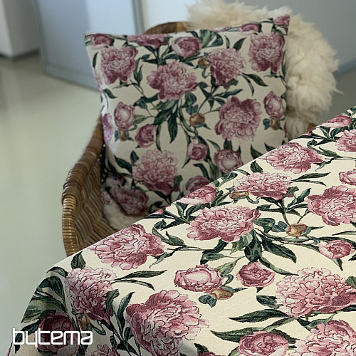 Mantel y bufanda PEONÍAS