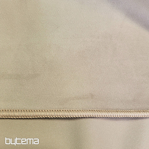 Lujosa tela decorativa monocromática de diseño GERSTER 77042/0023, color beige claro.