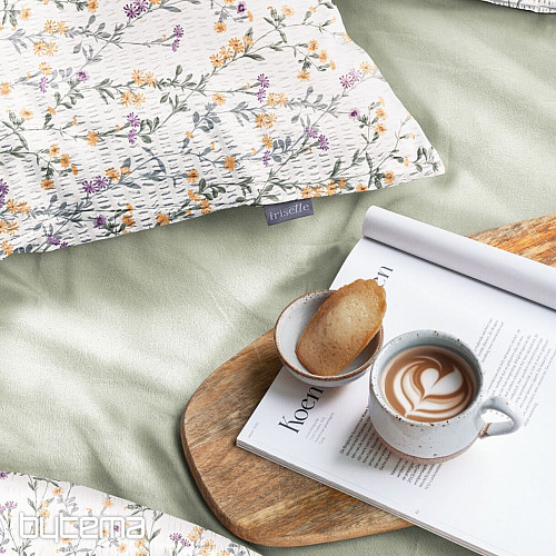 IRISETTE crepé suave de lujo EASY 8665-40 Flores amarillas