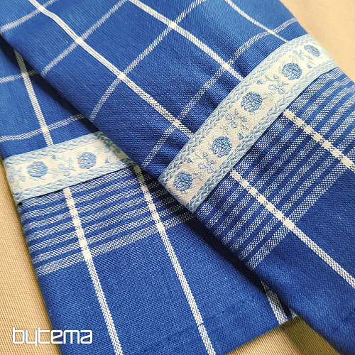 Paños de cocina AZULES CON FLORES DE LA ABUELA