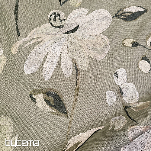 Tela decorativa con bordado RICAMATO y lino.