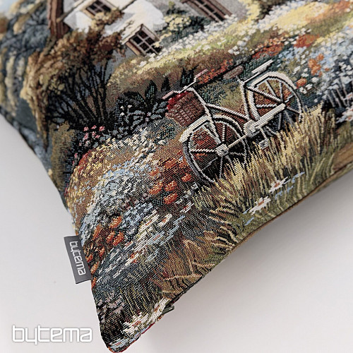 Funda de almohada de tapiz CASA Y BICICLETA