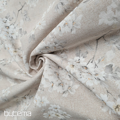 Tela decorativa gris almendra