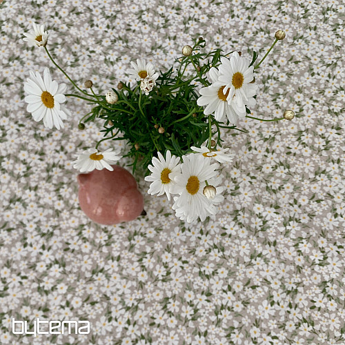 Mantel y bufanda FLORES BLANCAS