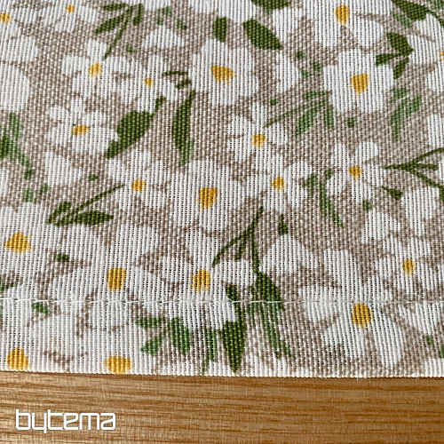 Mantel y bufanda FLORES BLANCAS