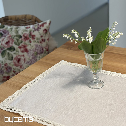 Mantel tapiz y bufanda NATURALEZA CON ENCAJE