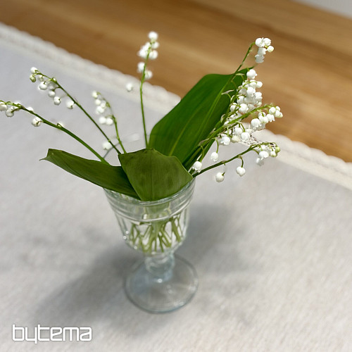 Mantel tapiz y bufanda NATURALEZA CON ENCAJE