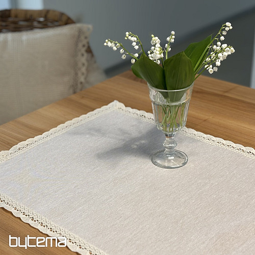 Mantel tapiz y bufanda NATURALEZA CON ENCAJE