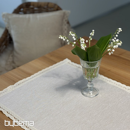 Mantel tapiz y bufanda NATURALEZA CON ENCAJE