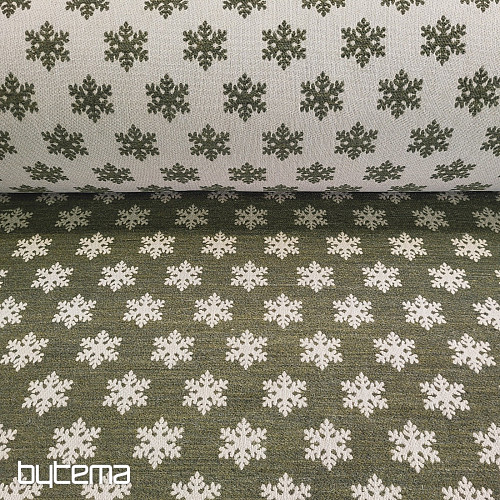 Lujosa tela decorativa con copos marrones