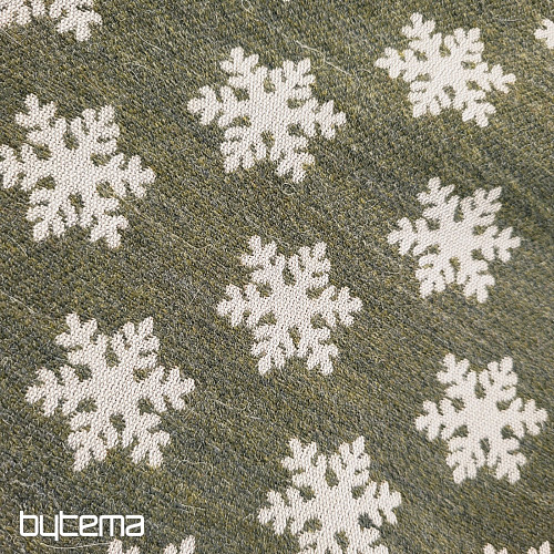 Lujosa tela decorativa con copos marrones