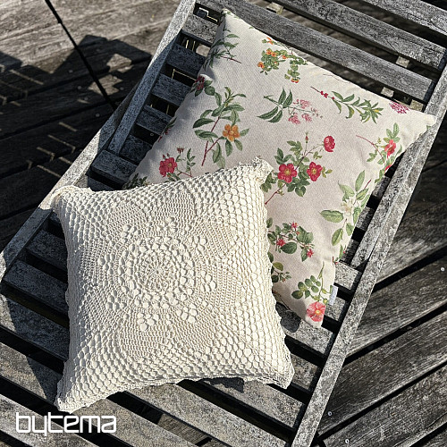 Funda decorativa de encaje FLOWER beige