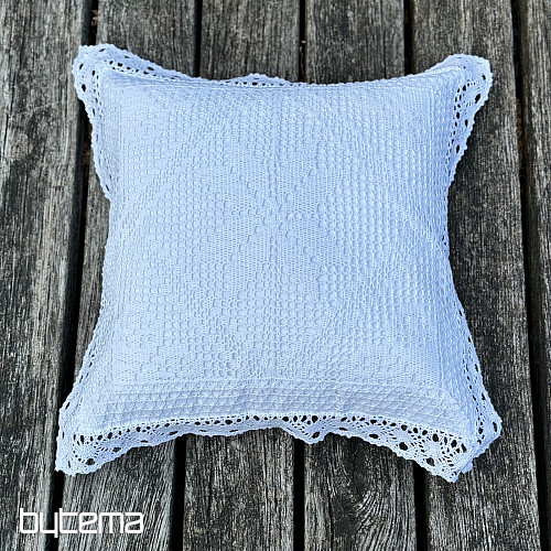 Funda decorativa de encaje blanco