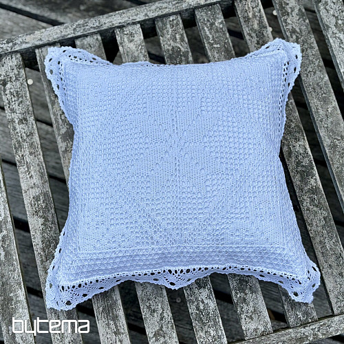 Funda decorativa de encaje blanco