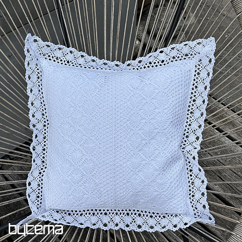 Funda decorativa de encaje FLORES pequeñas blancas