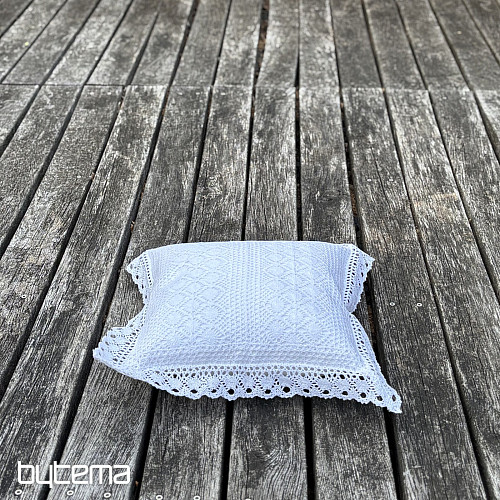 Funda decorativa de encaje FLORES pequeñas blancas
