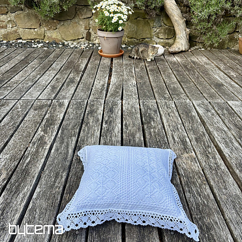 Funda decorativa de encaje FLORES pequeñas blancas