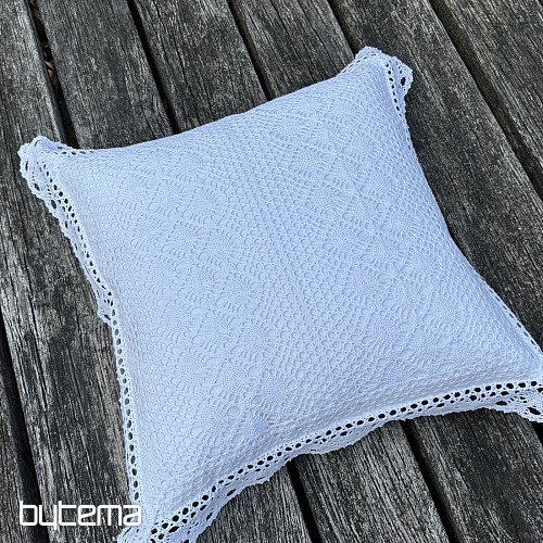 Funda decorativa de encaje FLORES pequeñas blancas