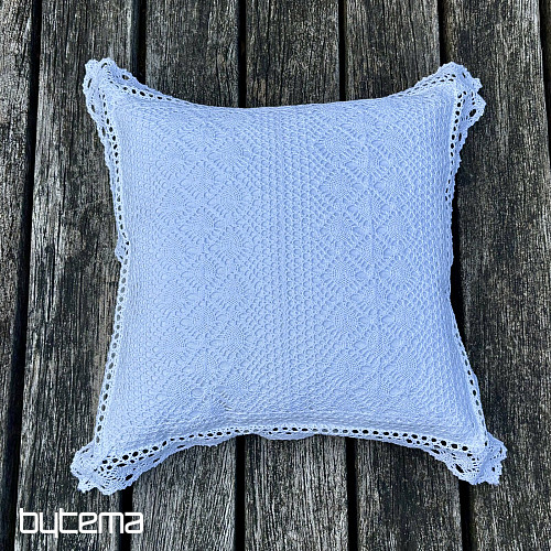 Funda decorativa de encaje FLORES pequeñas blancas