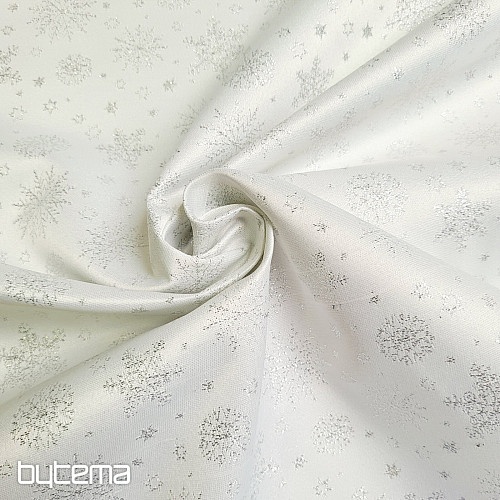 Tela decorativa teflón FLAKES COPO LUREX plata