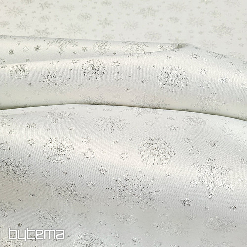 Tela decorativa teflón FLAKES COPO LUREX plata