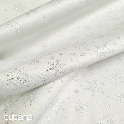 Tela decorativa teflón FLAKES COPO LUREX plata