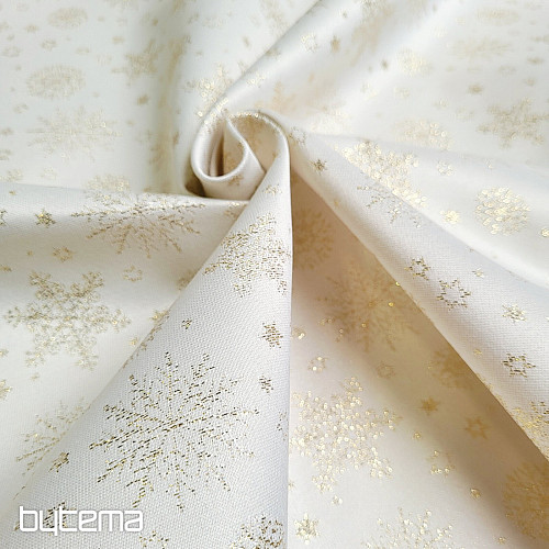 Tela decorativa de teflón FLAKES COPO LUREX oro