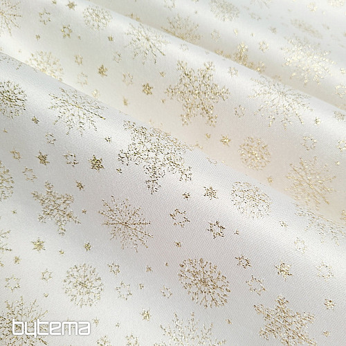 Tela decorativa de teflón FLAKES COPO LUREX oro