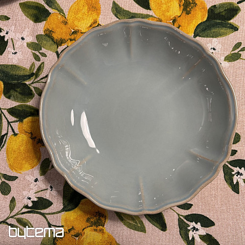 Plato hondo ALENTEJO de 23 cm, color turquesa.